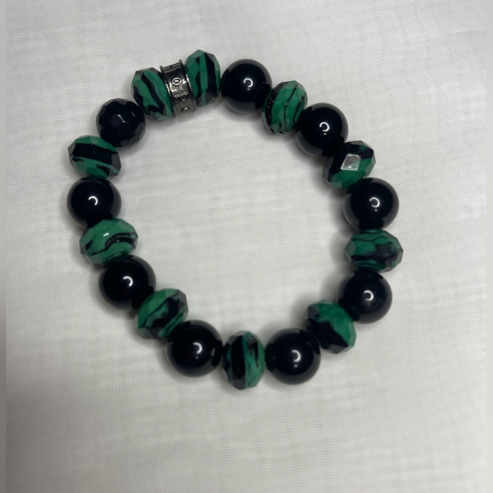 Black and green marble braclete
